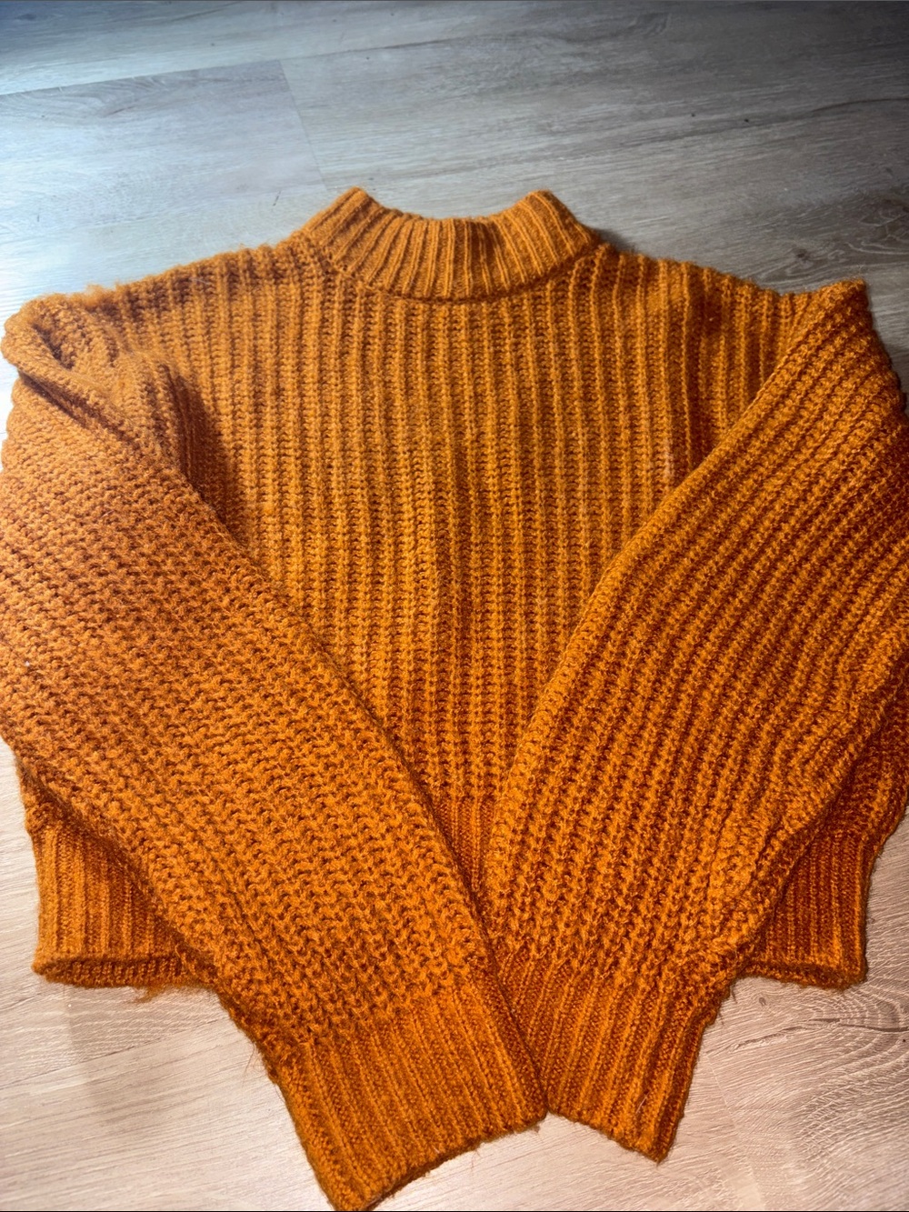 H&M Women's Burnt Orange Turtleneck Knit Sweater